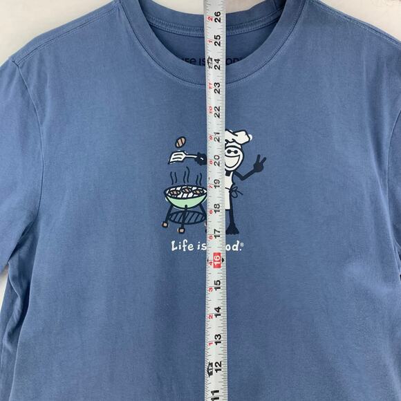 Life is Good Men's Jake Grill Short Sleeve Crusher Tee Blue Size S - Picture 3 of 15